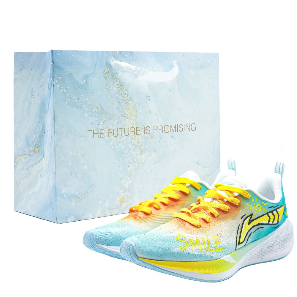 LiNing Wuyue Cushioning Abrasion Resistant Breathable Low Top Casual Running Shoes Men's White Blue Green