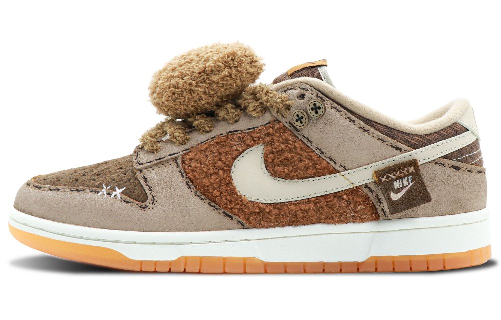 Nike Dunk Coverage Low Top Skateboard Shoes Men's Brown