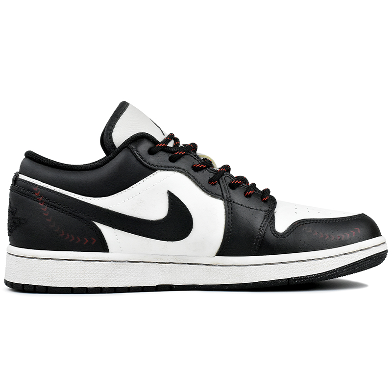 Jordan Air Jordan 1 Wear resistant And Lightweight Low top Vintage Basketball Shoes Men's Black White