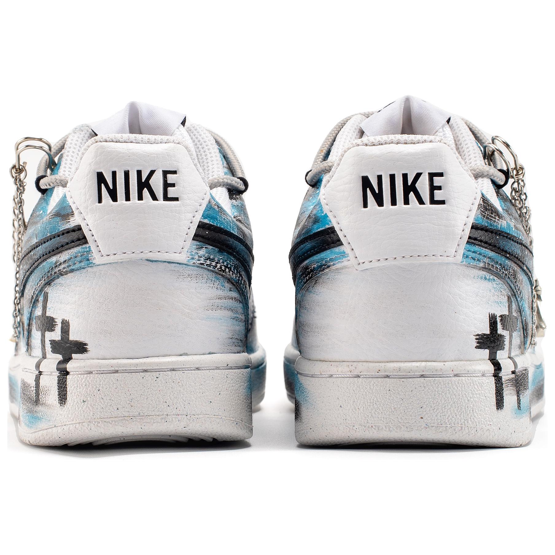Nike Court Vision 1 Slip-Resistant Cushioning Abrasion-Resistant Low-Top Skateboard Shoes Men's Blue купить в интернет-магазине Yoocart с быстрой доставкой по России.