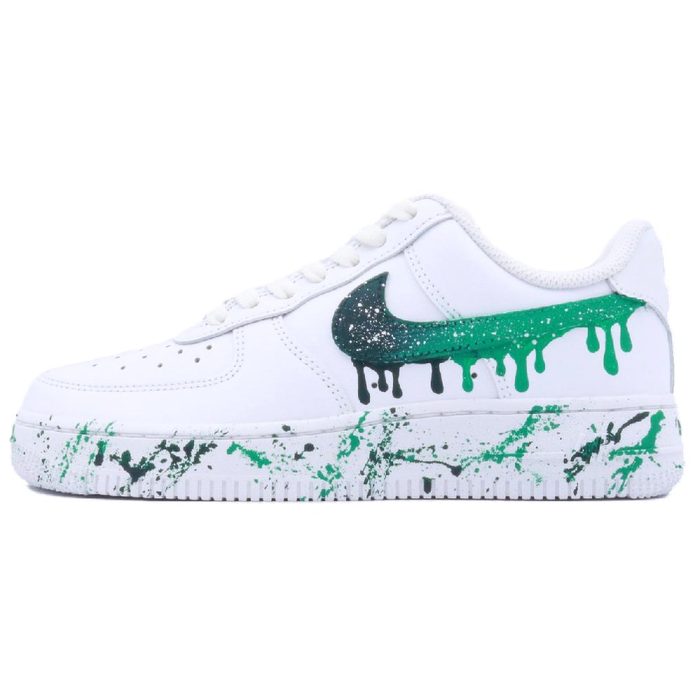 Nike Air Force 1 Anti-Slip Wear-Resistant Low-Top Skateboard Shoes Unisex White Green