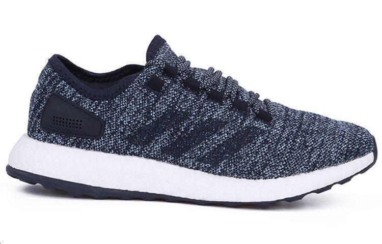 Adidas Pureboost Slip-Resistant Lightweight Support Low-Top Running Shoes Unisex Blue
