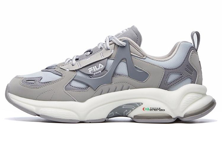 FILA FUSION RJV Cushioning Anti-Slip Wear-Resistant Breathability Low-Top Casual Shoes Men's Sun Rock Gray