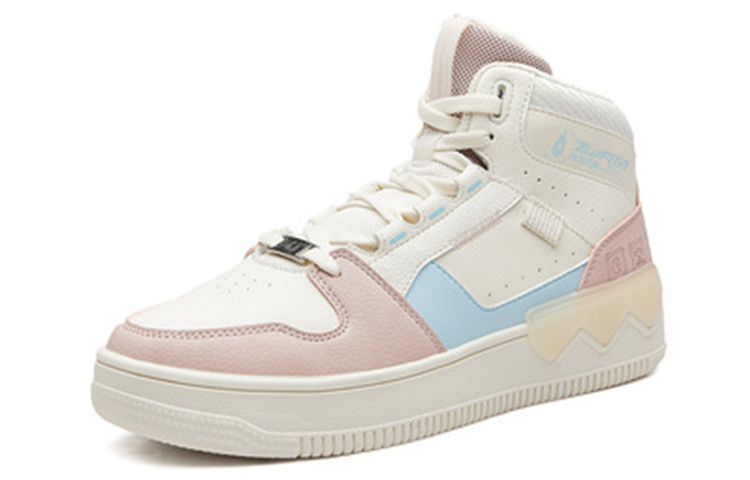 361° Anti-Slip Wear-Resistant High-Top Skateboard Shoes Women's Rose Pink