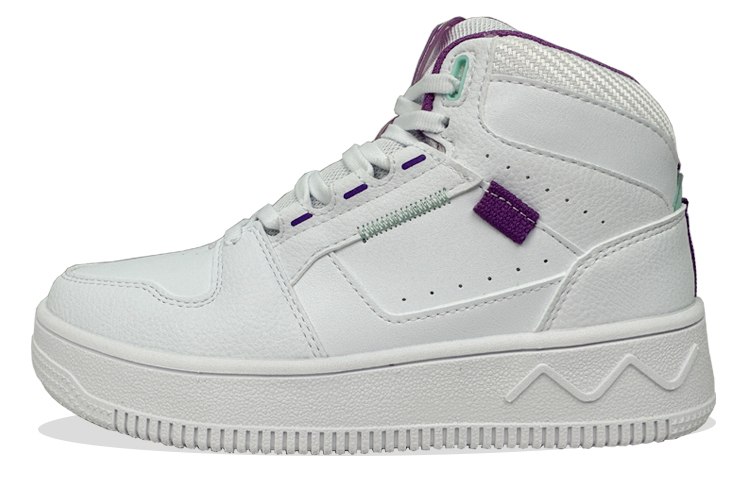 361° Slip Resistant Cushioning Abrasion Resistant Skateboard Shoes Women's White Purple