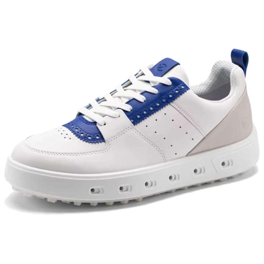 Ecco Street 720 Series Wear-resistant And Lightweight Low-Top Golf Shoes Men's White Gray Blue