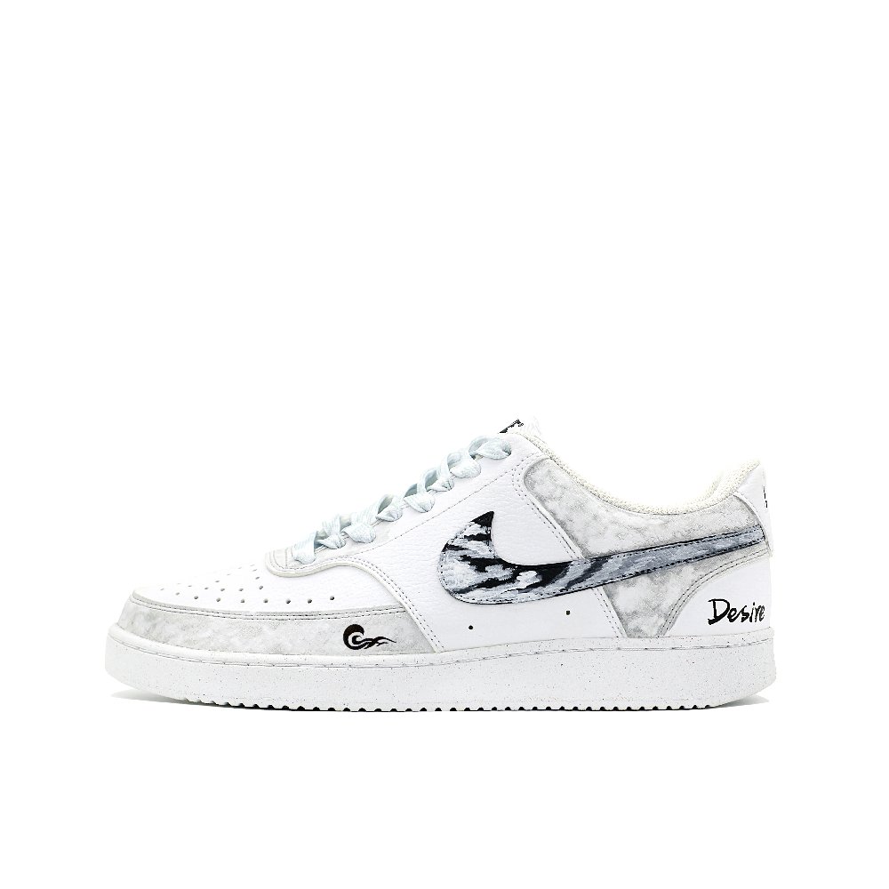 Nike Court Vision Misty Ephemeral Slip-Resistant Low-Top Skateboard Shoes Men's Light Gray