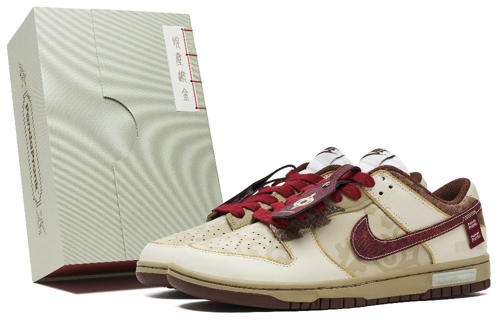 Nike Dunk Wear-Resistant Low-Top Skateboard Shoes Unisex Gold