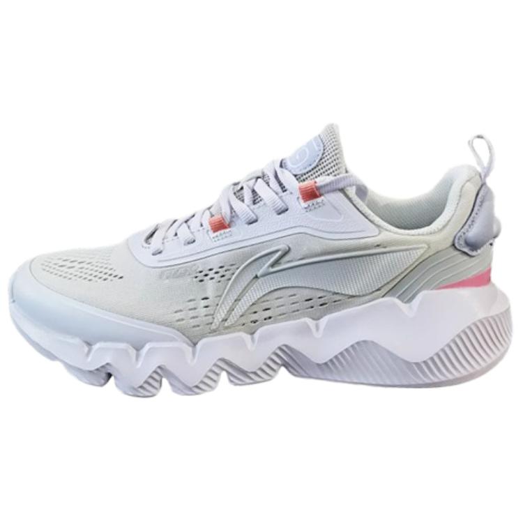 LiNing Cushioned Wear-Resistant Breathable Low-Top Casual Shoes Unisex Gray