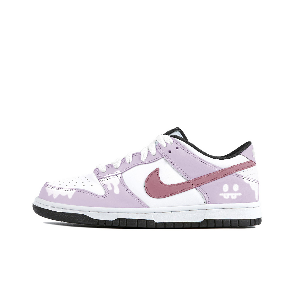 Nike Dunk Waterproof Cushioning Abrasion Resistant Low Top Skateboard Shoes GS Purple White