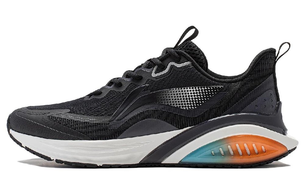 LiNing Cloudy Shock Absorbers Low Top Running Shoes Men's Black White