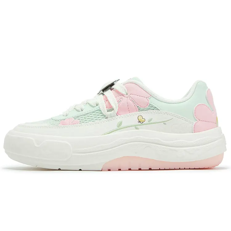 361° Garden Shoes Little Liu Duck Slip Resistant Abrasion Resistant Low top Skateboard Shoes Women's Cyan Pink