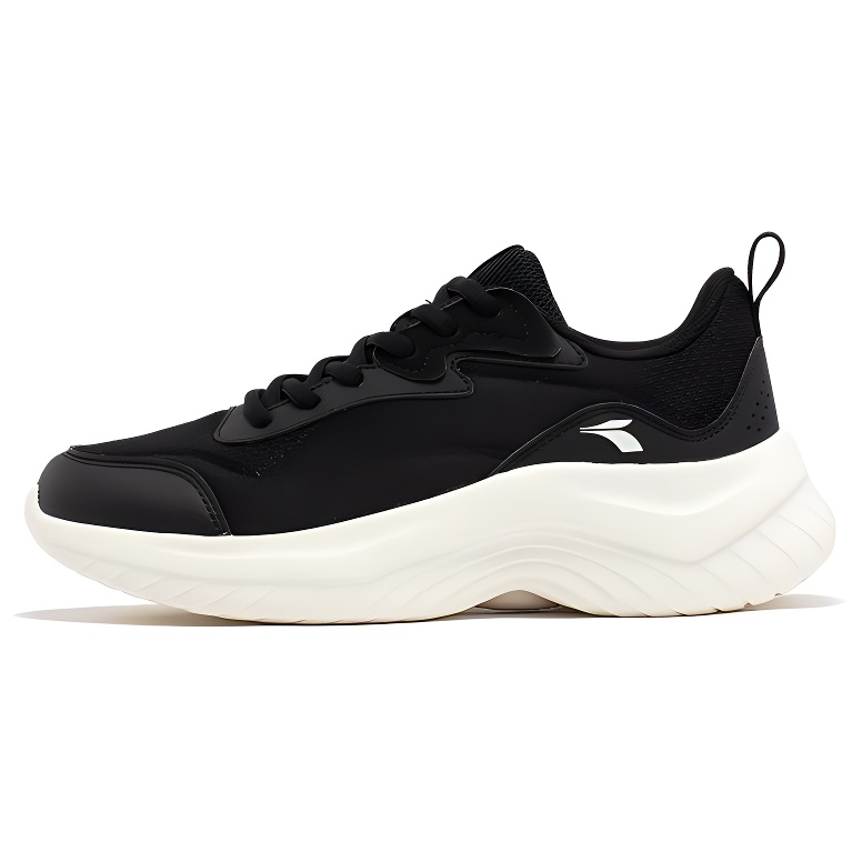 361° Flick Series Anti Slip Wear Resistant Low Top Running Shoes Women's Obsidian Black Feather White