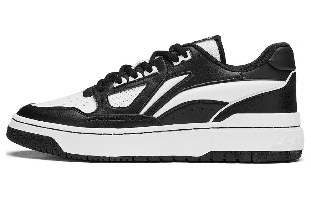 LiNing Rookie 2 BadFive Slip-Resistant Low-Top Skateboard Shoes Men's Black White