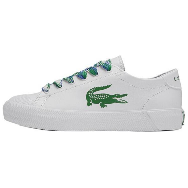 LACOSTE Low-Top Skateboard Shoes Women's White Green