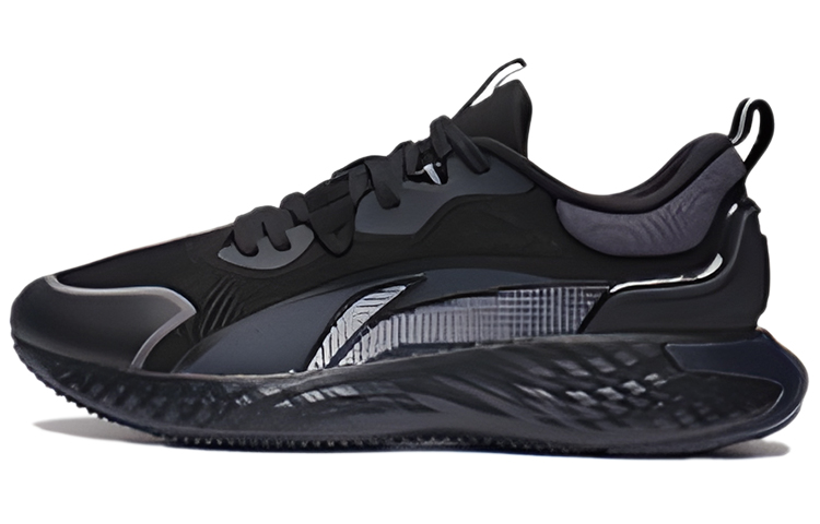 LiNing Cloud Shield Cushioning, Slip Resistant, Abrasion Resistant, Rebound Low Top Sports Casual Shoes Men's Black