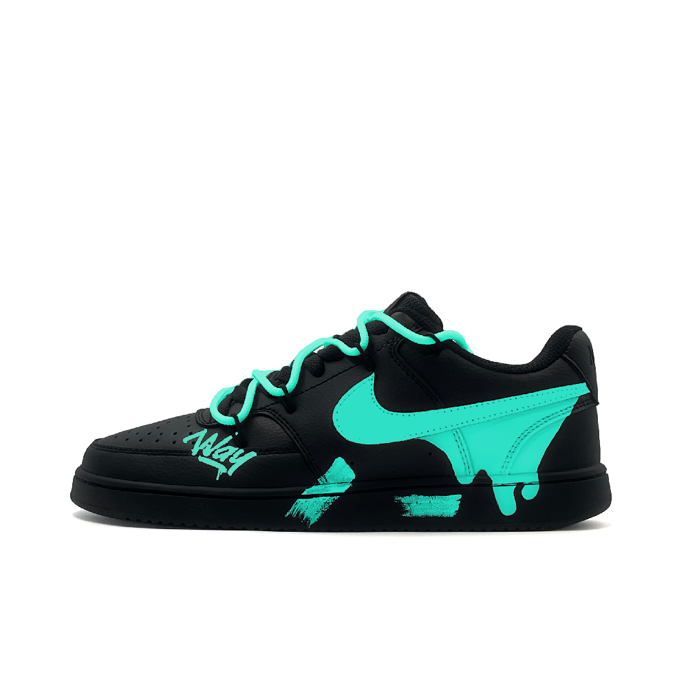 Nike Court Vision Wear-Resistant Low-Top Skateboard Shoes Unisex Green Black