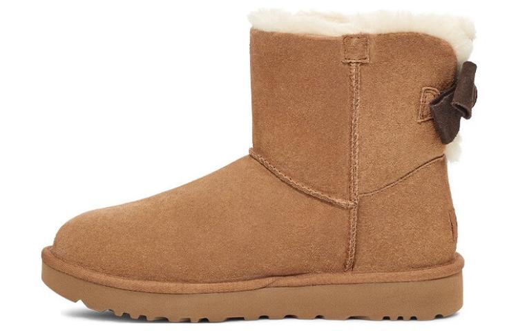 UGG Mini Bailey Suede Bow For 'Chestnut' Women's