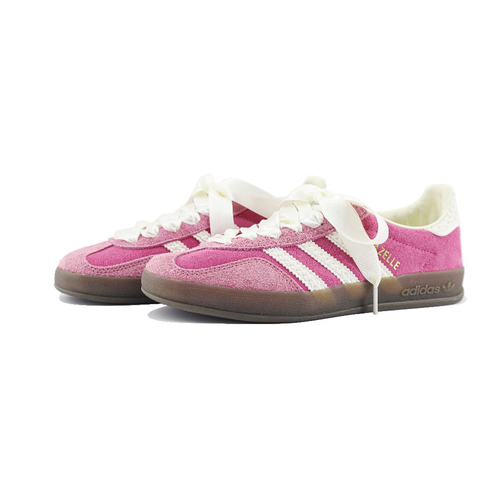 Adidas Originals GAZELLE INDOOR Sweetheart Berry Anti Slip Wear Resistant Low Top Skateboard Shoes Unisex Pink