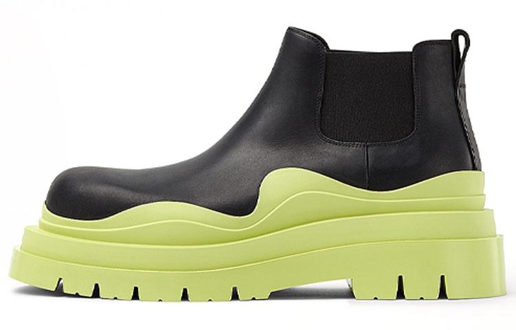 Bottega Veneta BV Tir Ankle-Length Chelsea Boots 5.5cm Men's Black Green Avocado Green