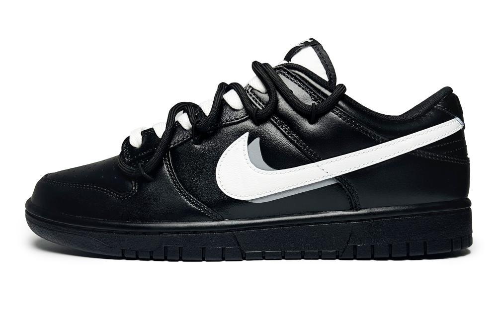 Nike Dunk Reverse Shadow 2.0 Anti-Slip Wear-Resistant Lightweight Breathable Low-Top Skateboard Shoes GS Black White