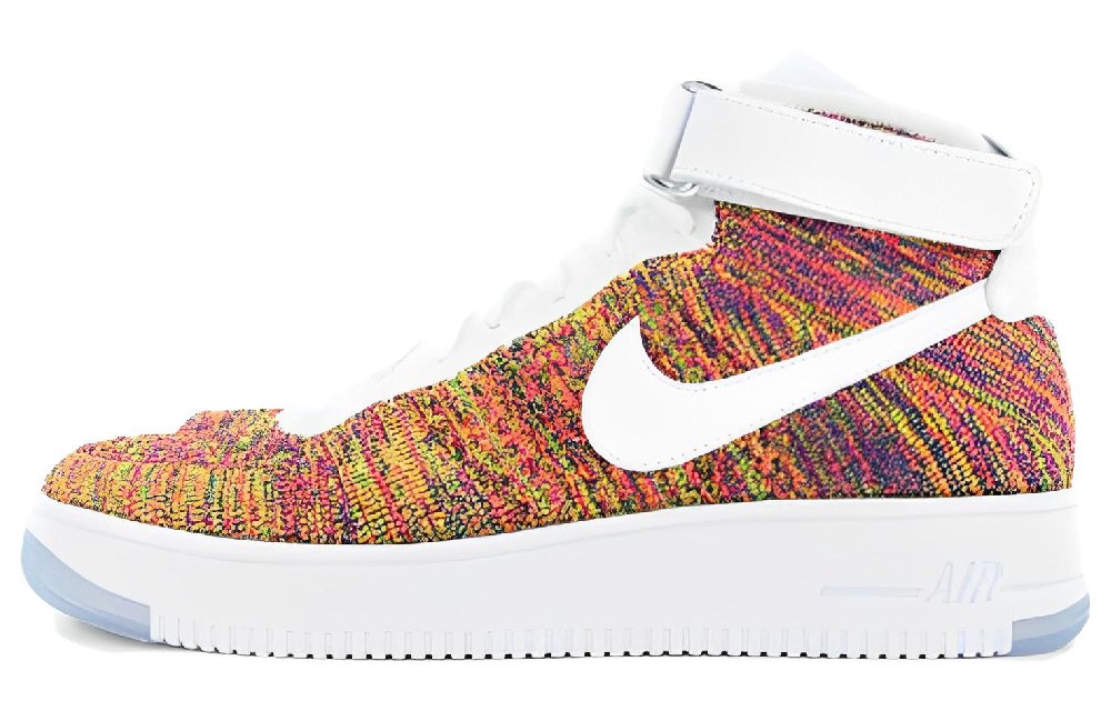 Nike Air Force 1 Mid Flyknit Multi Color White