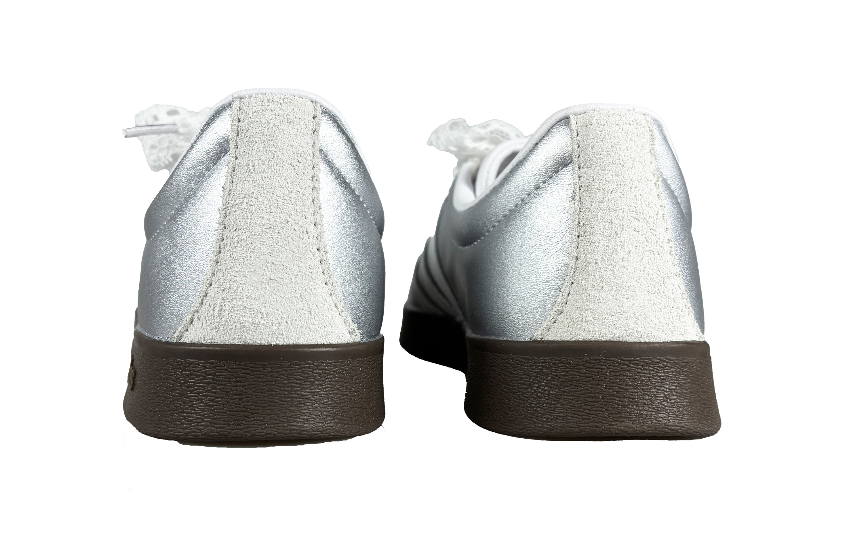 Adidas Neo VL Court 2.0 Silver Star Lace Anti Slip Wear Resistant Low Top Skateboard Shoes Unisex Silver купить в интернет-магазине Yoocart с быстрой доставкой по России.
