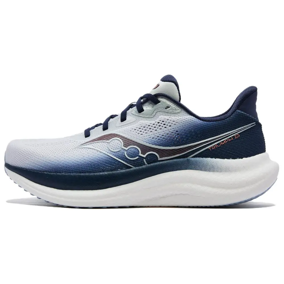Saucony Triumph Victory 23 Cushioning And Breathable Low Top Running Shoes Unisex Blue