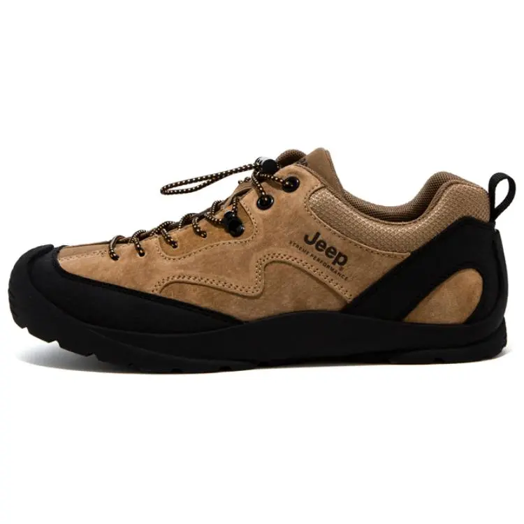 Jeep JEEP Wear-Resistant Low-Top Trekking Shoes Men's Earth Yellow