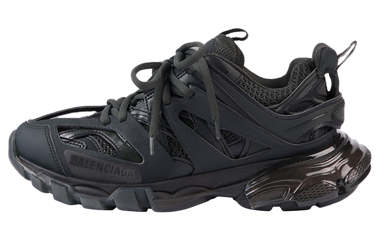 Balenciaga Track Clear Sole Low Top Sports Shoes Black