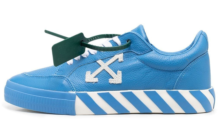 OFF WHITE Vulc Low Leather Blue White