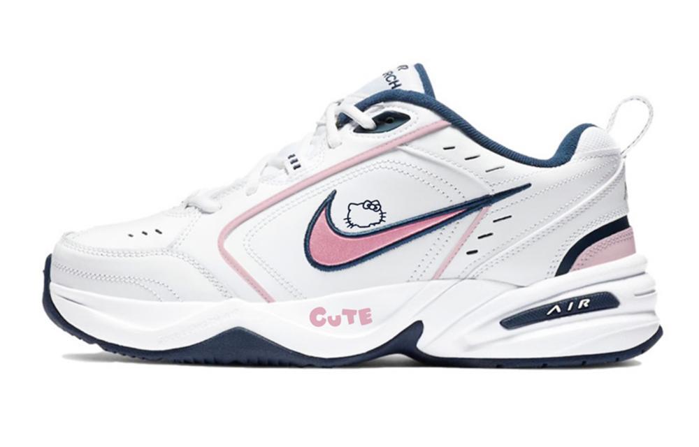 Nike Air Monarch 4 Anti-Slip And Wear-Resistant Height Increasing Low-Top Chunky Sneakers Unisex Pink White