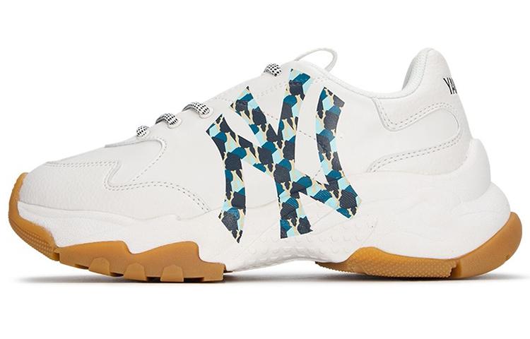 MLB Big Ball Chunky Cushioning Anti-Slip And Wear-Resistant Height Increasing Low-Top Chunky Sneakers Unisex White
