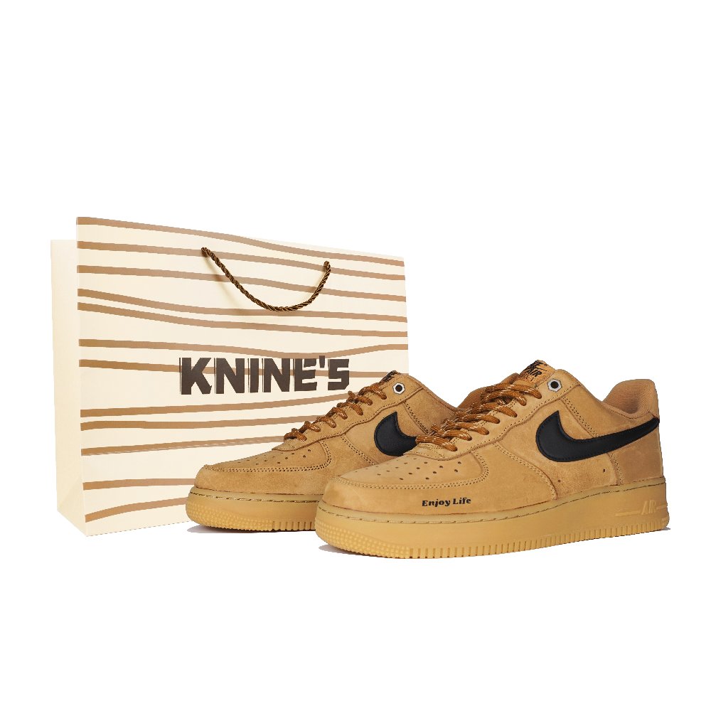 Nike Air Force 1 Nine Systems Low Top Skateboard Shoes Unisex Black Orange