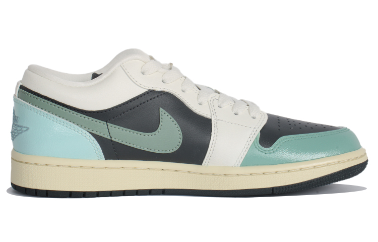 Jordan Air Jordan 1 Cushioned Wear-Resistant Slip-Resistant Low-Top Vintage Basketball Shoes Women's Black Green купить в интернет-магазине Yoocart с быстрой доставкой по России.