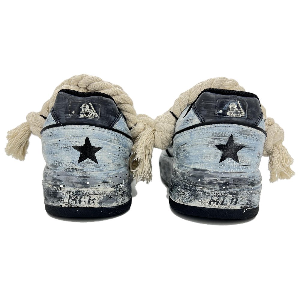 MLB Chunky Liner Anti-Slip Wear-Resistant Low-Top Skateboard Shoes Unisex Yellow Blue