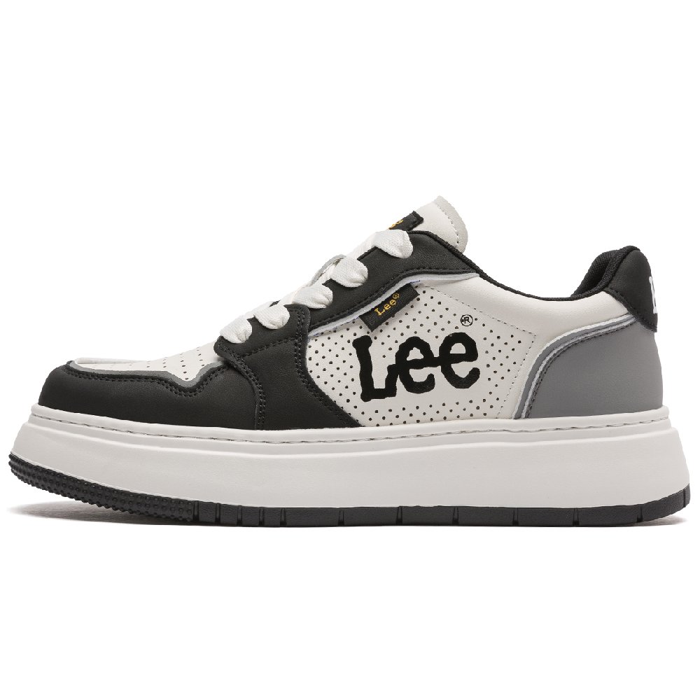 Lee White Sneakers Abrasion Resistant Breathable Height Increasing Low Top Skateboard Shoes Men's