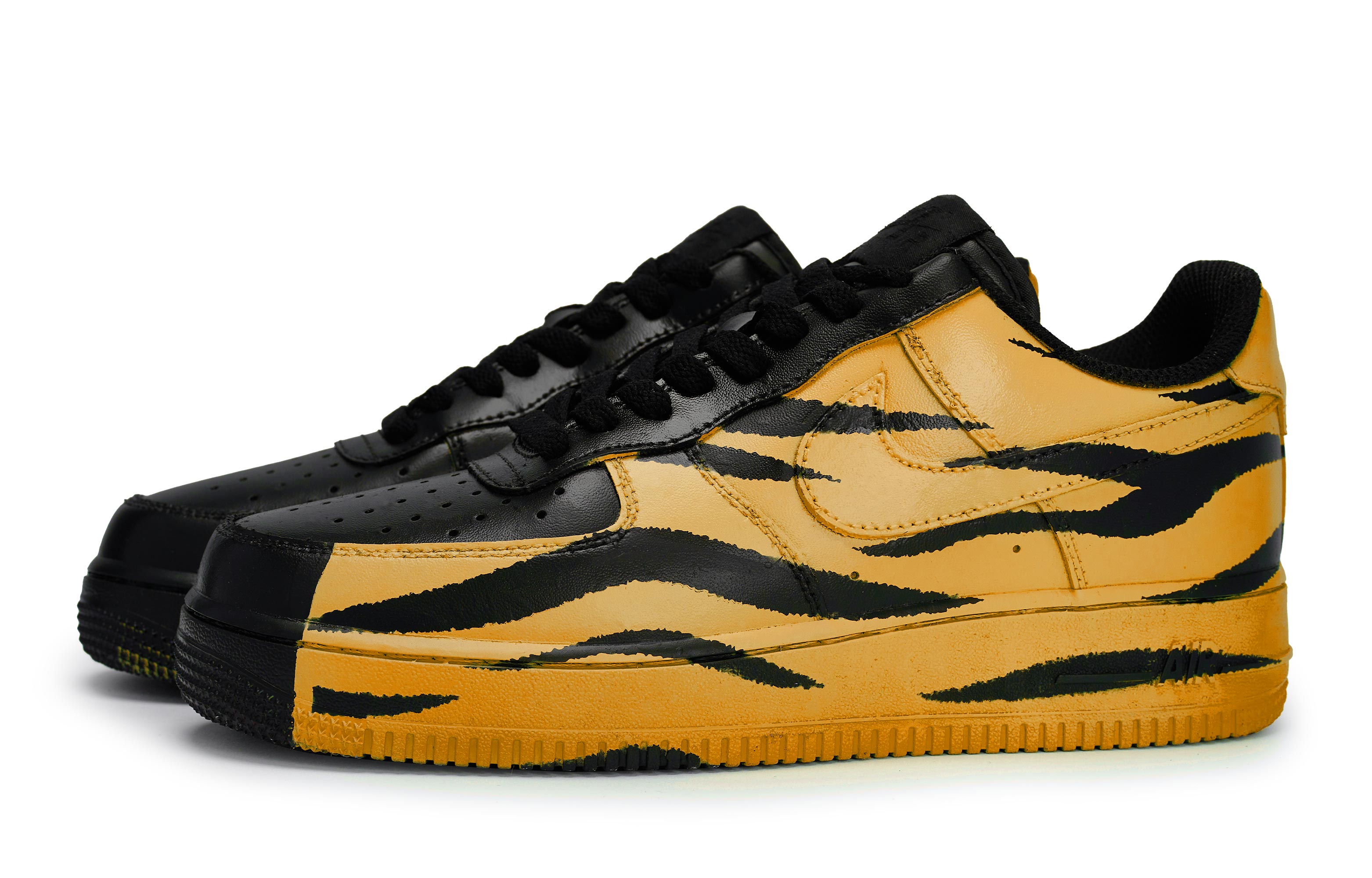 Nike Air Force 1 Anti-Slip Wear-Resistant Low-Top Skateboard Shoes Unisex Black Orange купить в интернет-магазине Yoocart с быстрой доставкой по России.