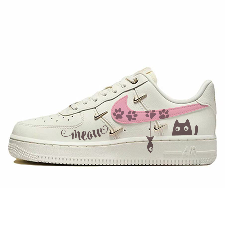 Nike Air Force 1 Slip Resistant, Abrasion Resistant, Breathable Low Top Skateboard Shoes Unisex White