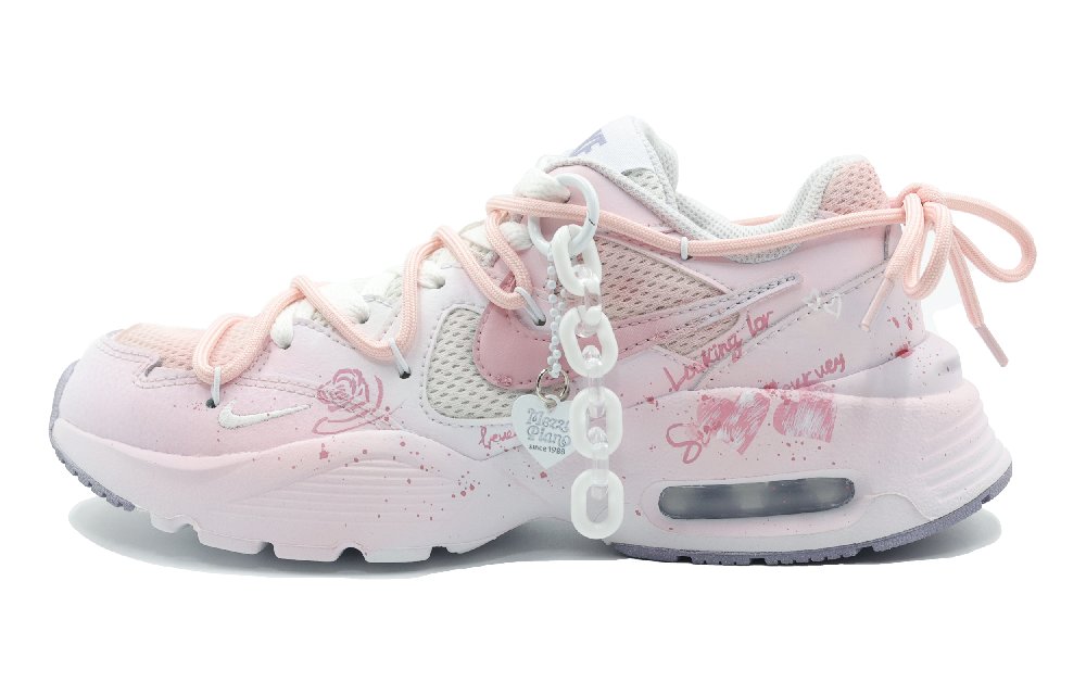 Nike Air Max Fusion Anti-Slip Wear-Resistant Low-Top Running Shoes Women's Pink White