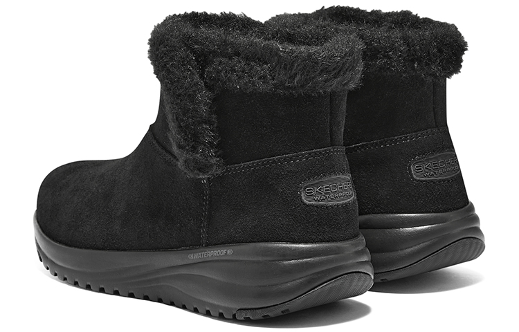 Skechers ON THE GO STELLAR Thermal Waterproof Short Mid Calf Snow Boots Women's Black