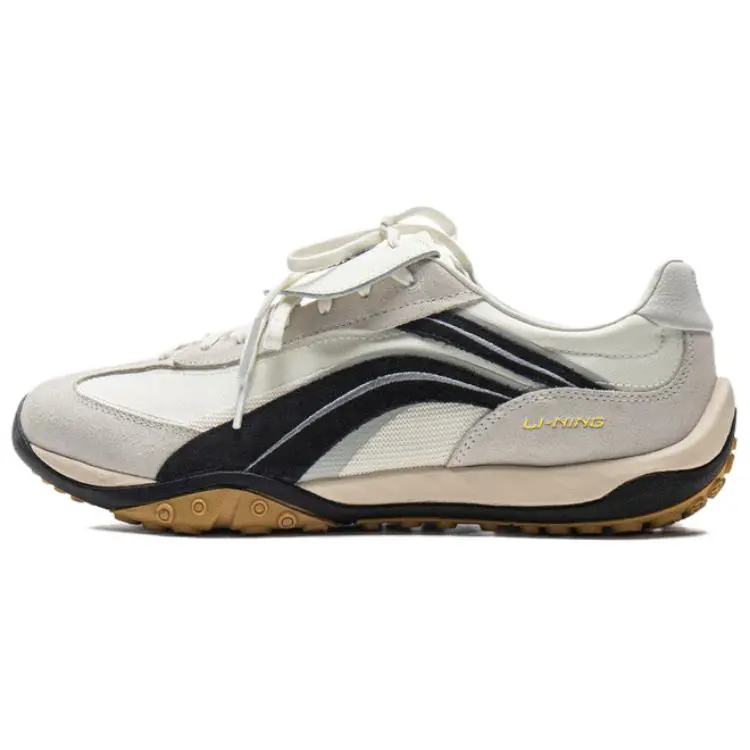 BADMARKET x LiNing Heartflow Abrasion Resistant Balance Lightweight Low top Casual Shoes Unisex Ivory Light Lime Black