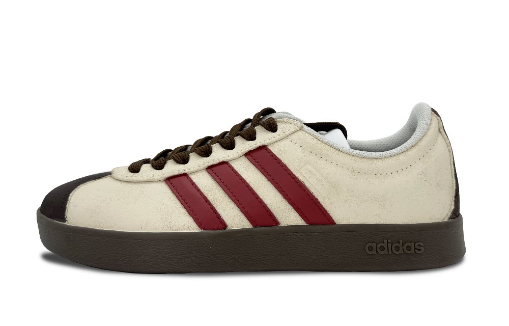 Adidas Neo Vl Court Low-Top Skateboard Shoes Unisex Beige Brown
