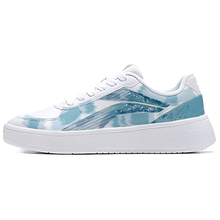 LiNing Slip Resistant, Abrasion Resistant, Lightweight Low Top Skateboard Shoes Men's Sky Blue