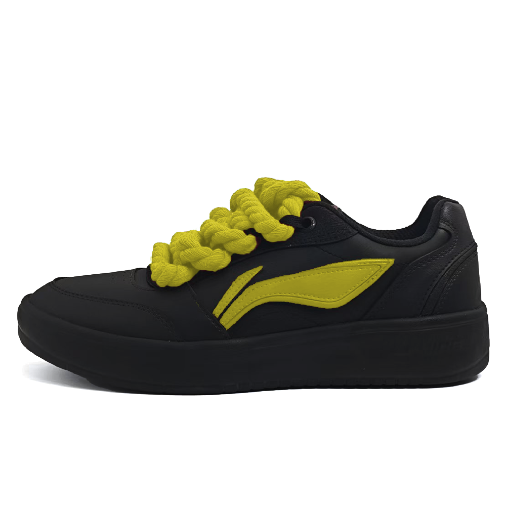 LiNing Yuanbao V3 Anti Slip And Wear Resistant Lightweight Low Top Skateboard Shoes Men's Black Yellow