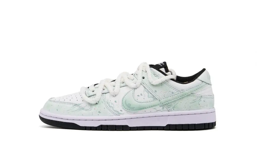 Nike Dunk Abrasion Resistant Low top Skateboard Shoes Unisex Light Cyan