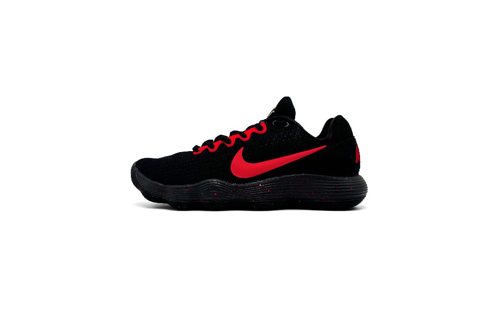 Nike Hyperdunk 2017 Abrasion Resistant Low Top Basketball Shoes Men's Black Red