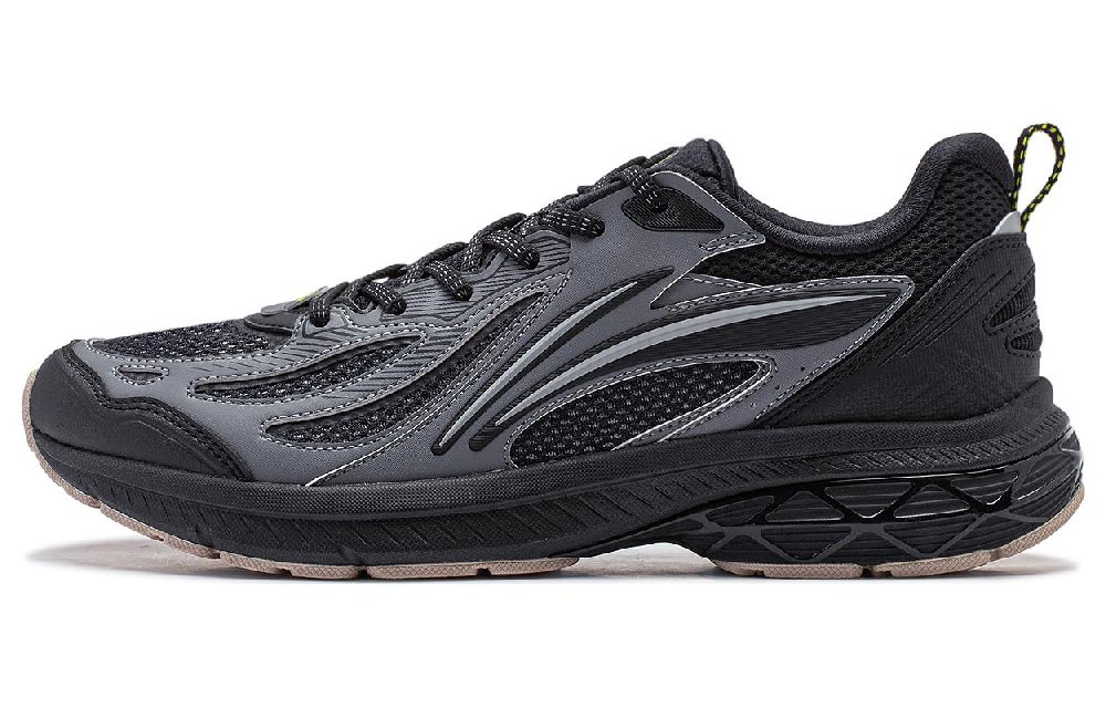 LiNing Cushioning Slip Resistant And Abrasion Resistant Low Top Running Shoes Men's Shadow Gray