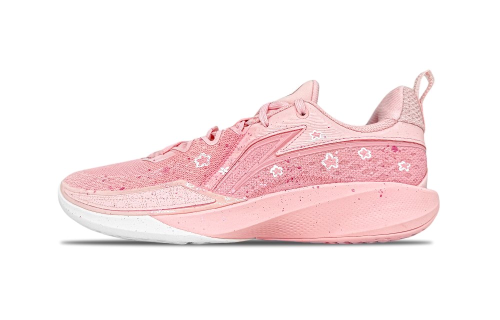 LiNing Speed Ling 2 Slip Resistant, Abrasion Resistant, Breathable Low Top Basketball Shoes Men's Cherry Blossom Pink