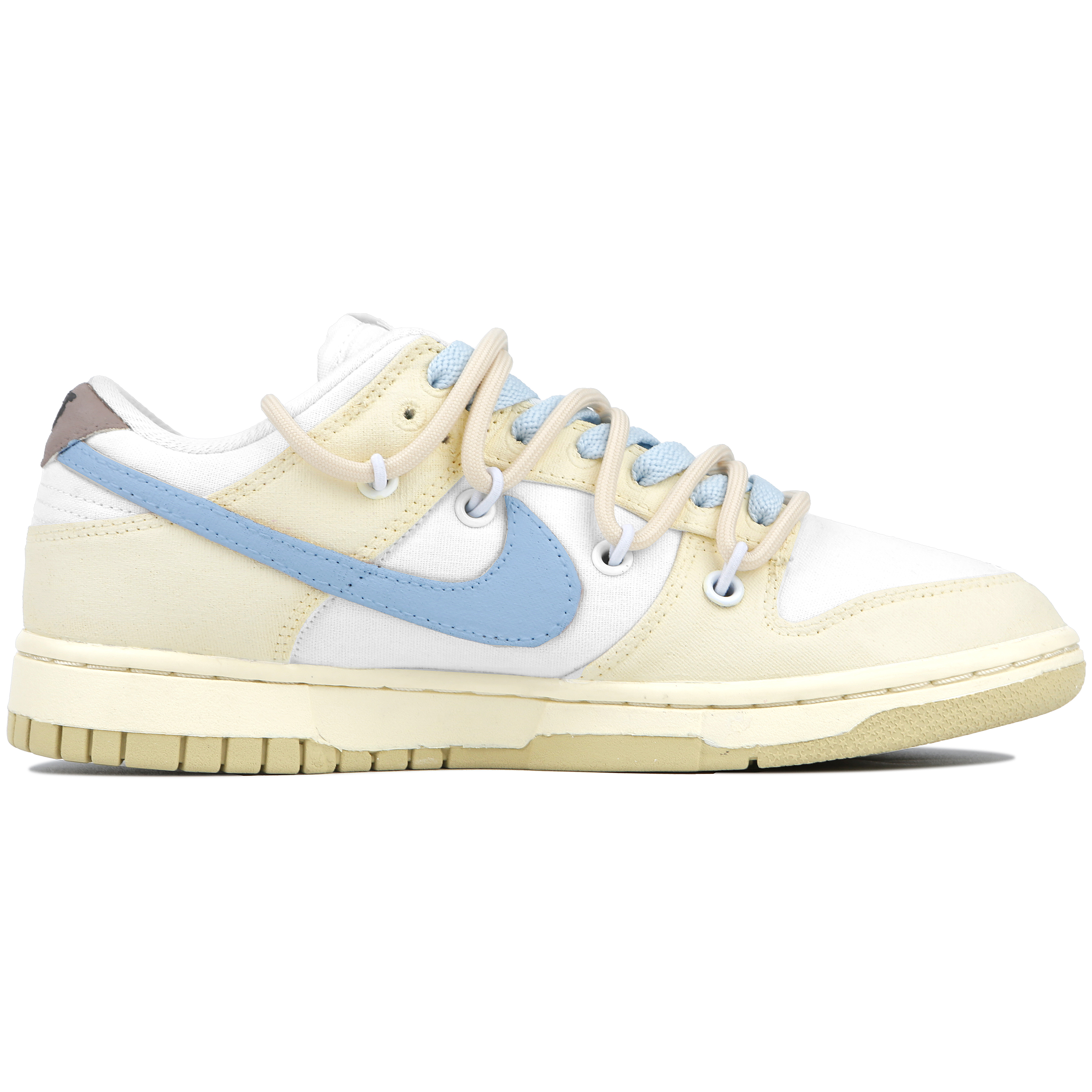 Nike Dunk Low Bear Milk Anti Slip Wear Resistant Low Top Skateboard Shoes Women's Blue Yellow